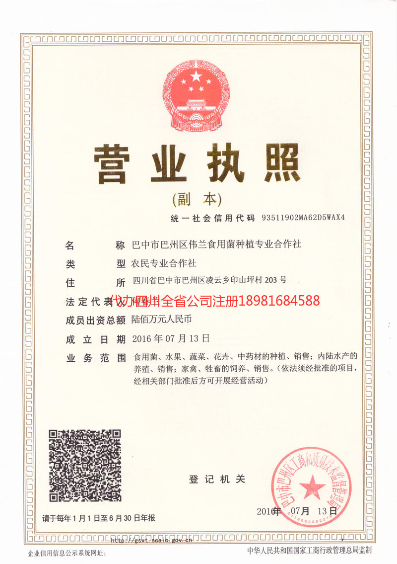 九江九江伟兰食用菌种植专业合作社